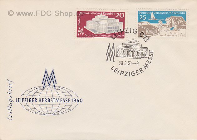 Ersttagsbrief DDR Mi-Nr: 781-782, Leipziger Herbstmesse 1960 Ersttagsbrief DDR Mi-Nr: 781-782, Leipziger Herbstmesse 1960